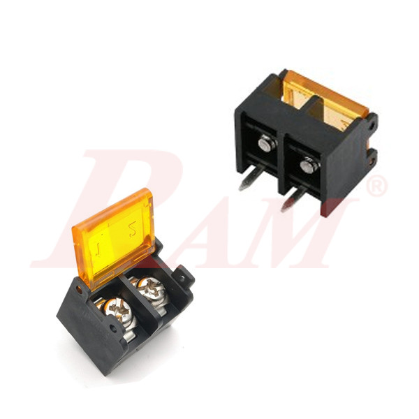 RPC2 - 2 Pin Barrier Terminal Block With Cover Pitch 9.5mm