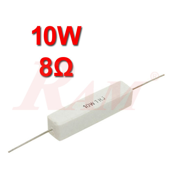 Ceramic Power Resistor 10W / 8Ω مقاومة سيراميك حراري 10 واط