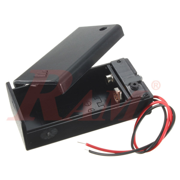 Battery Holder 9V + On/Off Switch جراب حامل بطارية مع مفتاح