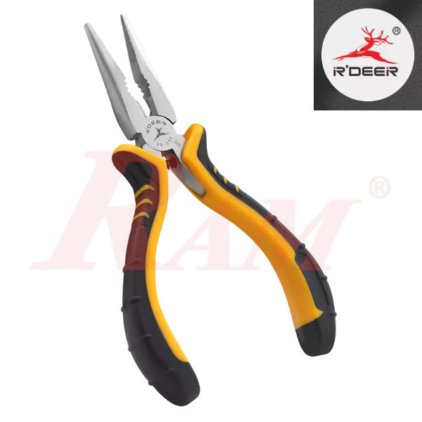 RT98-511 - 5" Pointed Long Nose Nippers Cutting Plier 125mm بنسة وقصافة اسلاك بوز طويل مقاس 5"