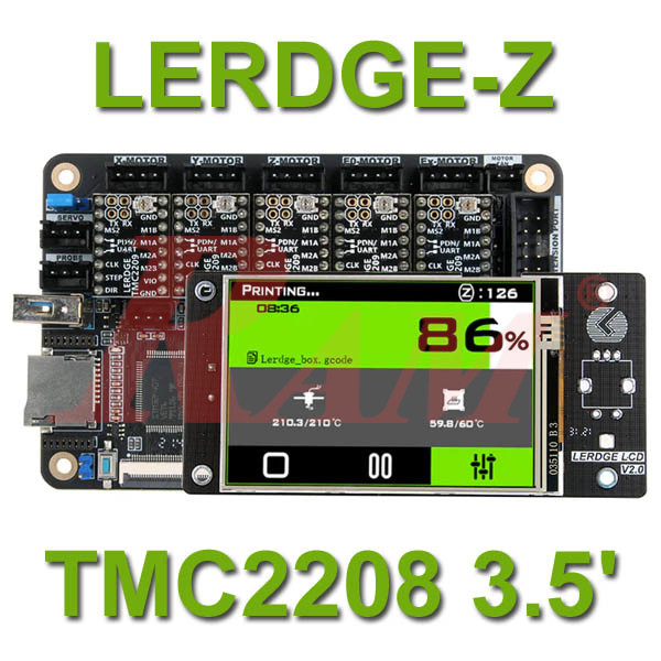 LERDGE-Z Board 3.5" LCD + 5 Drivers TMC2208 (SKU#3D1019)