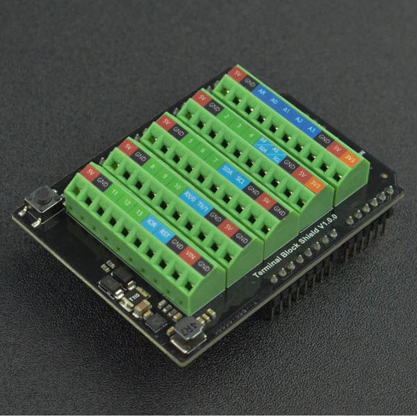 Terminal Block Shield for Arduino UNO اردوينو شيلد روزيتات للاونو