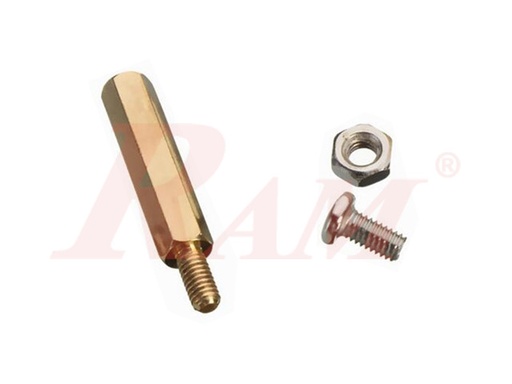 [SPACER.CUPPER.45MF] Copper PCB Spacer 45mm M/F