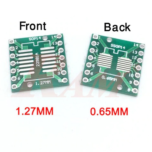 [DIP.PCB.SSOP14] SMD Adapter SOP14 & SSOP14