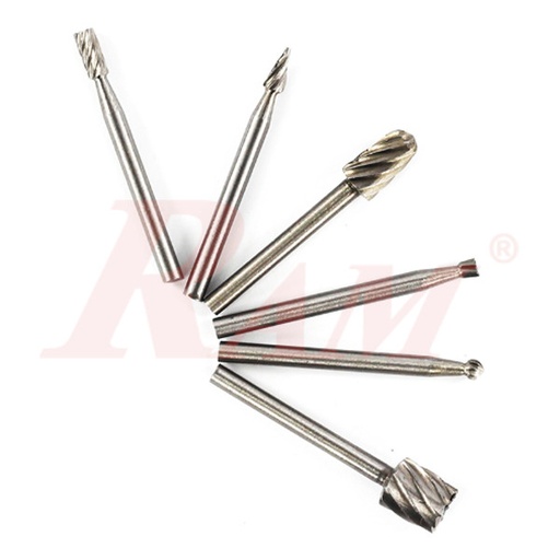 [DRILL.BITS.DENTAL.6PCS] 6pcs Rotary File Set - Carving Tool Set طقم مبارد دوارة وحفر 6 قطع