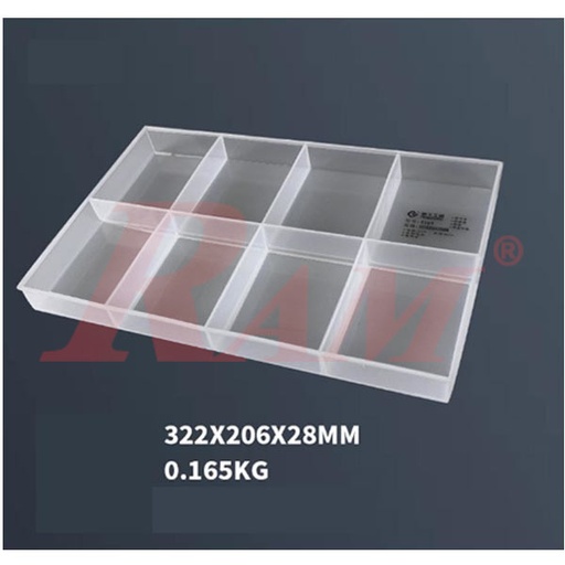 [WTS1101] WTS1101 Plastic Tray 8 Compartments صنية مكونات 8 خانات