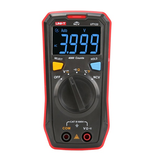 [AVO.UT123.UNIT] UT123 Pocket-sized - Simple Use - Residential Multimeter افوميتر سهل الاستخدام اوتوماتيك للمنزل او المكتب