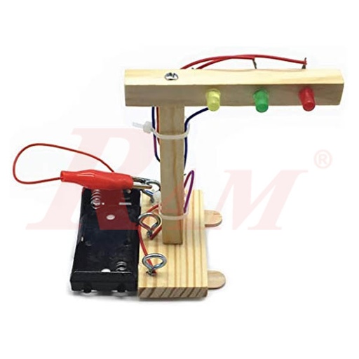 [KIT.DIY.TRAFFIC.WOOD] DIY Wood Traffic Lights - Science Toy