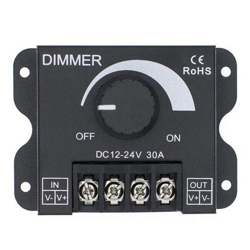 [KIT.DIMMER.LED.30A] Manual LED Dimmer Control DC12-24Vdc / 30A PWM