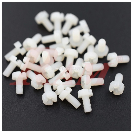 [PLASTIC.SCREW.3X8] Nylon Plastic Screw M3x8 mm (100 pieces bag)