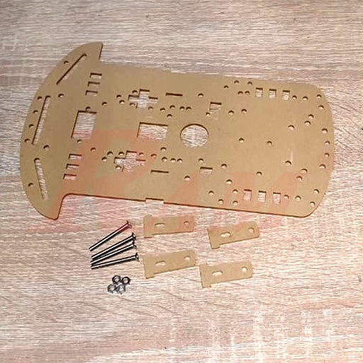 [RO.ACRYLIC..BASE.2-WD] Robot Car Chassis Kit - Without Motor and Wheel