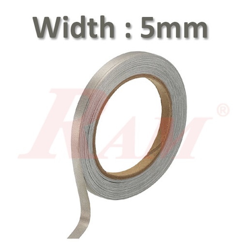 [TAPE.FABRIC.5MM] Conductive Fabric Cloth Adhesive Tape Width 5mm - 1 Roll 20M