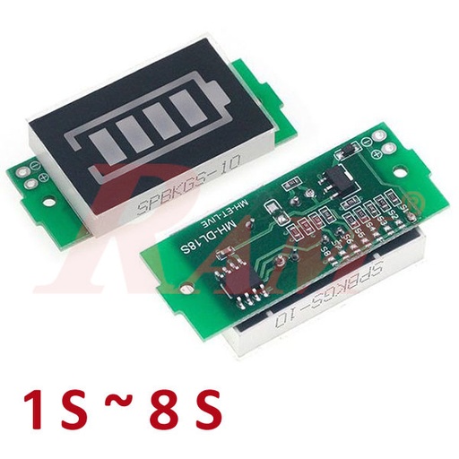 [KIT.INDICATOR.1-8S.18650] Lithium 1S-8S 18650 Battery Capacity Level Indicator Module - Battery Capacity Indicator Module MH-DL18S