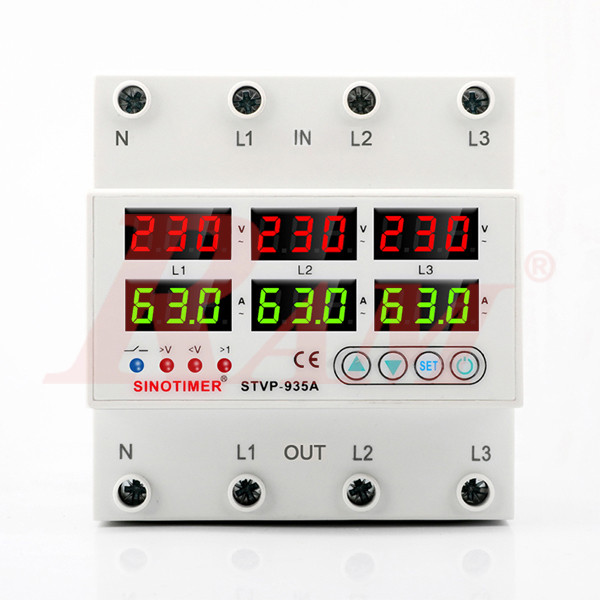 STVP935 3-Phase 63A V/A ac Protector