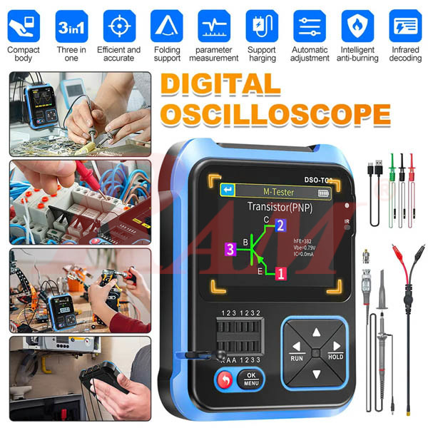 FNIRSI DSO-TC3 Multifunction Electronic Component Tester 3 in 1