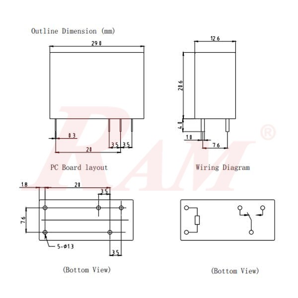 Re4-Relay 24V 5pin 10A