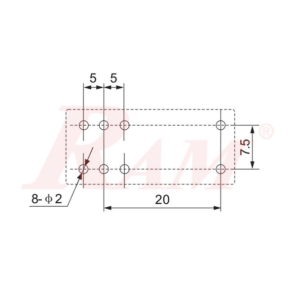 Relay Socket Base 8pin
