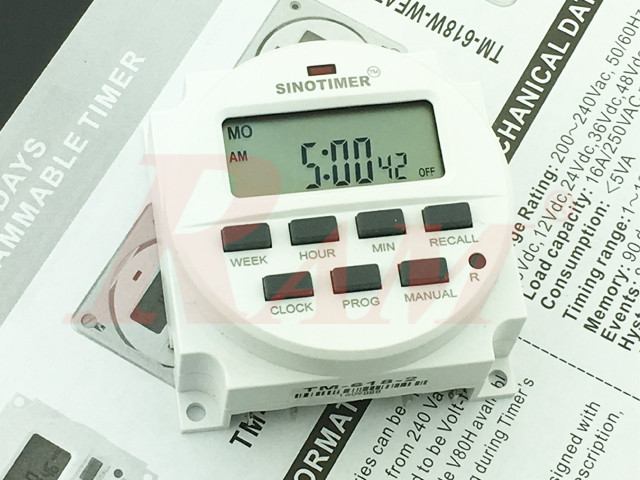 TM618/220Vac Timer Switch 16A/220Vac