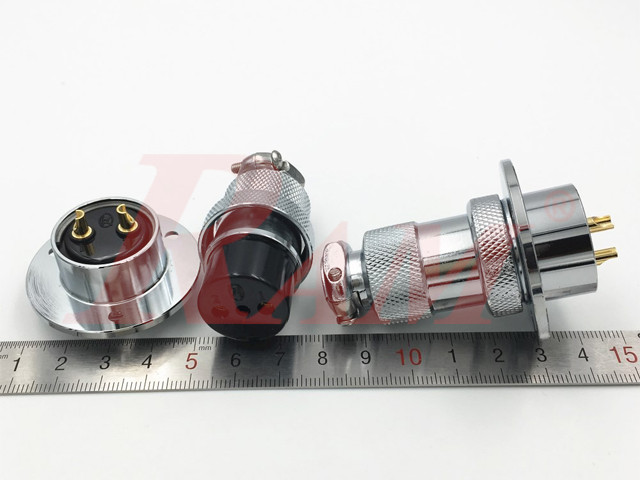 GX25-2 Pole Metal Male Female Panel Chassis Connector