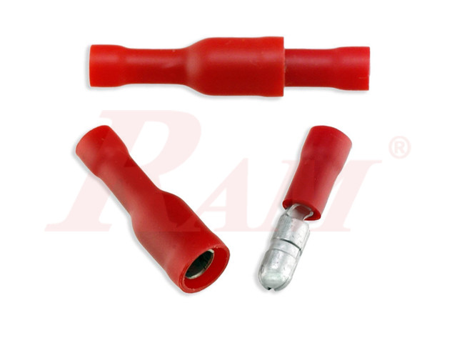 Gauge Male-Female Solderless Crimp Bullet Connector (R.8)