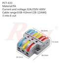 WAGO LT-633 - 3 in 6 out Universal Compact Wire Wiring Connector