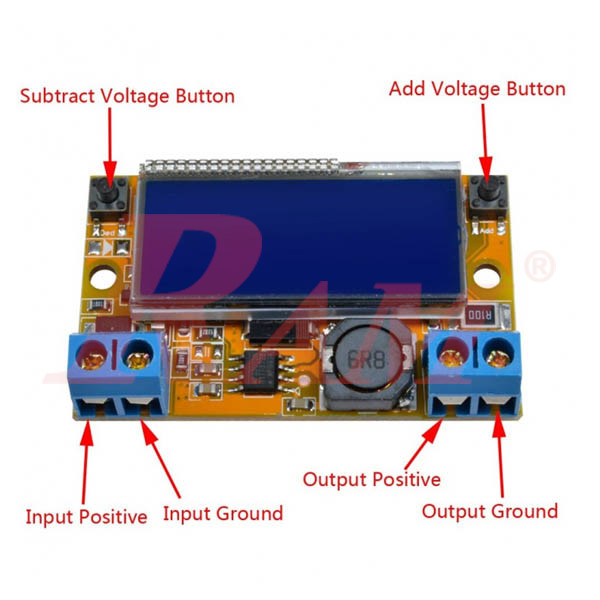 DC-DC Step Down Converter Variable 3A With LCD Display (5V~23Vdc to 0V~16Vdc) SKU#DC104