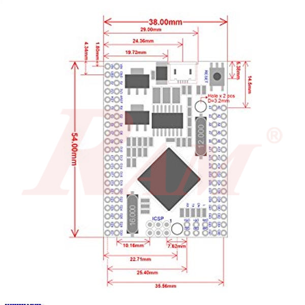 Arduino Mega2560 Pro Mini Embed CH340G