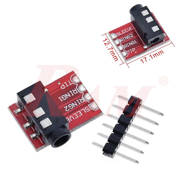Audio 3.5mm Connector Block Stereo Earphone/Microphone Breakout Board