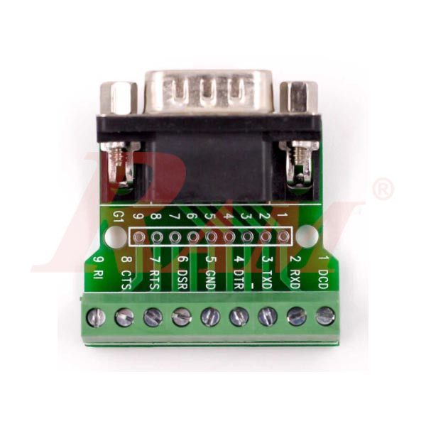 DB9 Male on PCB to Screw Terminal Blocks (SKU#DB41)