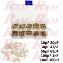 Box of 300pcs 10 Values Ceramic Capacitor 50V 10pF To 100nF (SKU#E44)
