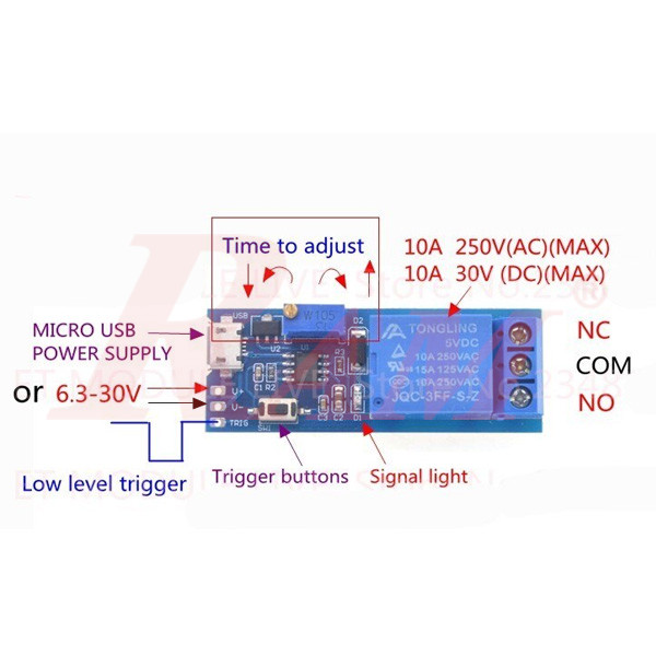 Delay Relay Timer Module - Trigger Delay Switch