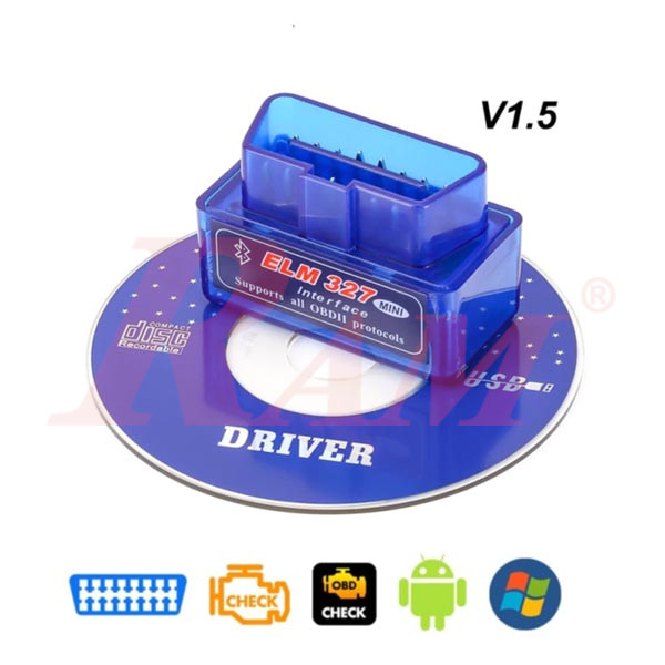 OBD2 V1.5 ELM327 Bluetooth Interface Auto Car Scanner - Blue
