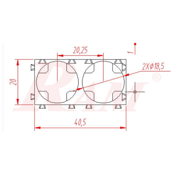 Shell 1x2 Cell Spacer Holder 18650 Lithium Battery Plastic Rack