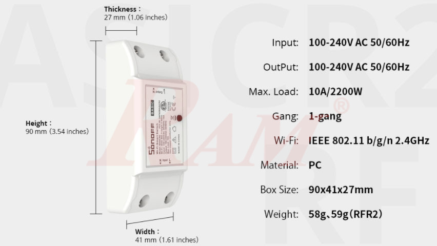 SONOFF 1 Channel - Basic R2 WiFi DIY Smart Switch