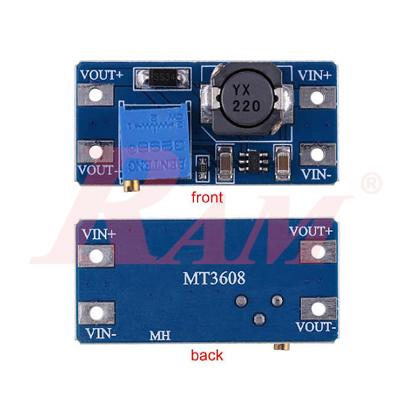 DC-DC Step Up Converter Adjustable 2A mt3608 (2~24Vdc to 5~28Vdc) SKU#DC206