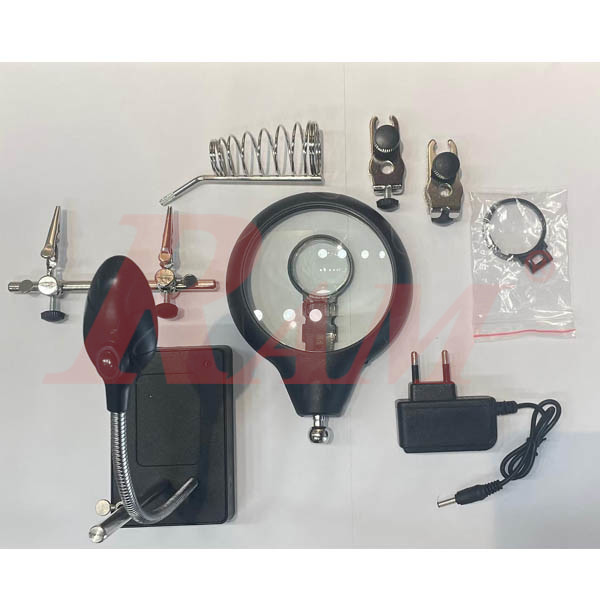 Welding Magnifying Glass 5 LED Auxiliary Clip Magnifier 3 in1