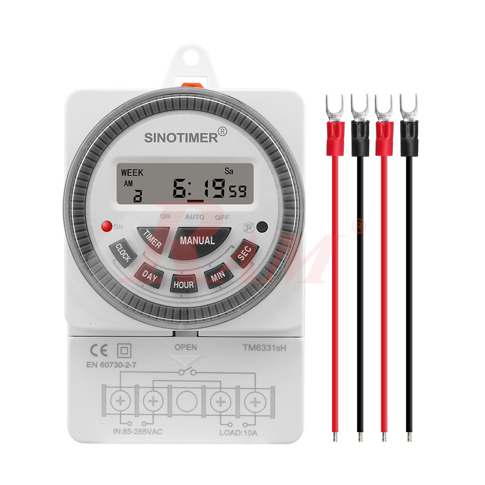TM6331sH-2/220Vac Dain Rail Mount Timer Switch 30A/220Vac - With Seconds Intervals Timer