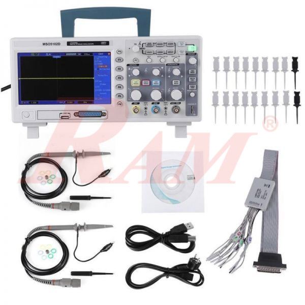 MSO5102D Hantek Digital Storage Oscilloscope 100MHz + Logic Analyzer