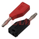 Stackable Banana Male Plug 4 mm - Black Color (AD88)