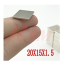 Neodymium Magnet - Rectangle Strip 20x15x1.5 mm