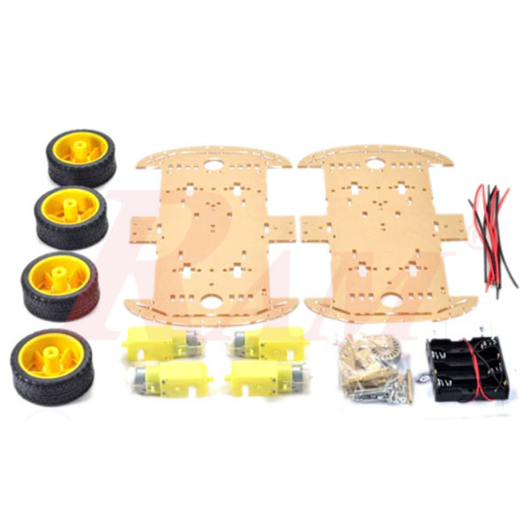 4WD Robot Car Chassis Kit with Speed Encoder Wheels 2 Floor