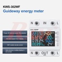 KWS-302WF 1-Phase 63A V/A ac Protector - 8 in1 Power Meter & Protector with WiFi Connection