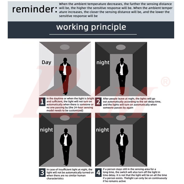 X-JL0176A PIR Motion Sensor Light Switch 220Vac