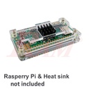 Enclosure For Raspberry Pi ZERO/ZERO W/ZERO W2 - Clear Case With Heat Sink