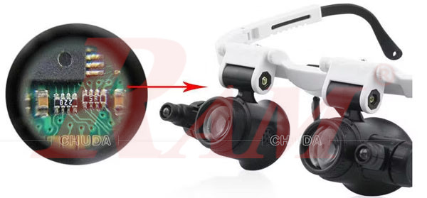 Magnifier Glasses 9892H-1 With LED Light 8X ~ 23X