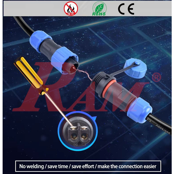 LD16-Docking IP67 - 3pin  Waterproof Dustproof Connector - Water Depth 1m