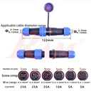 LD20-Docking IP67 - 2pin  Waterproof Dustproof Connector - Water Depth 1m