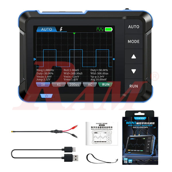 FNIRSI® DSO-153 2-IN-1 Mini 1MHz 5MS/s Digital Oscilloscope + DDS Waveform Generator