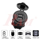 Waterproof Dual USB Charger Socket Outlet 5V 4.2A - With LED (SKU#NC338)