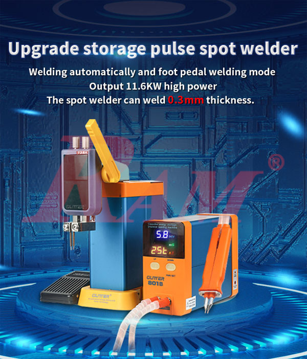 SUNKKO® GLITTER 801B Battery Spot Welder Capacitor Energy Storage Pulse Welding Machine